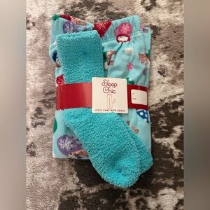 Sleep Chic Cozy Pants with Socks Set